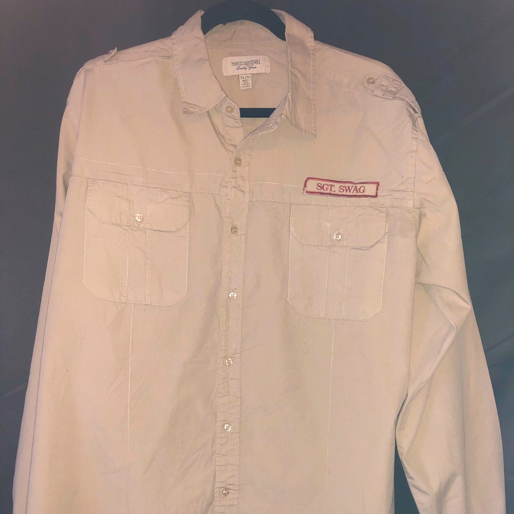 Tan Button Up Shirt